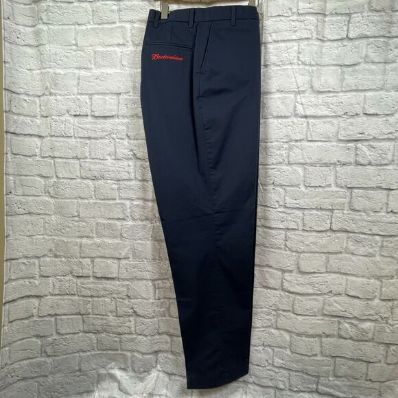 Budweiser Beer Work Uniform Navy Blue Uniform Work Pants Men's 36 Riverside - Picture 2 of 7
